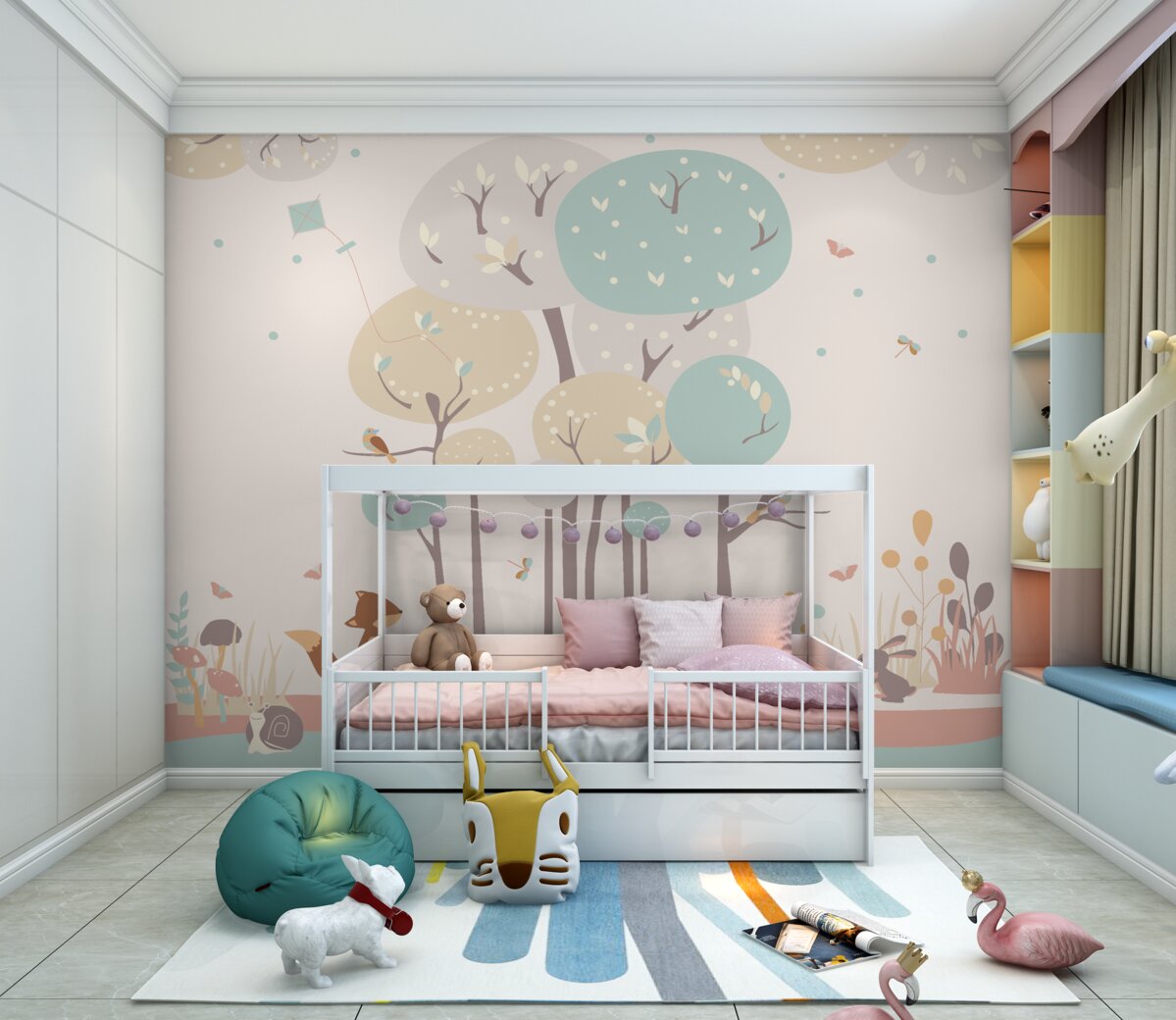 Fototapeta Wiewiórki szukają swojego domu na drzewie