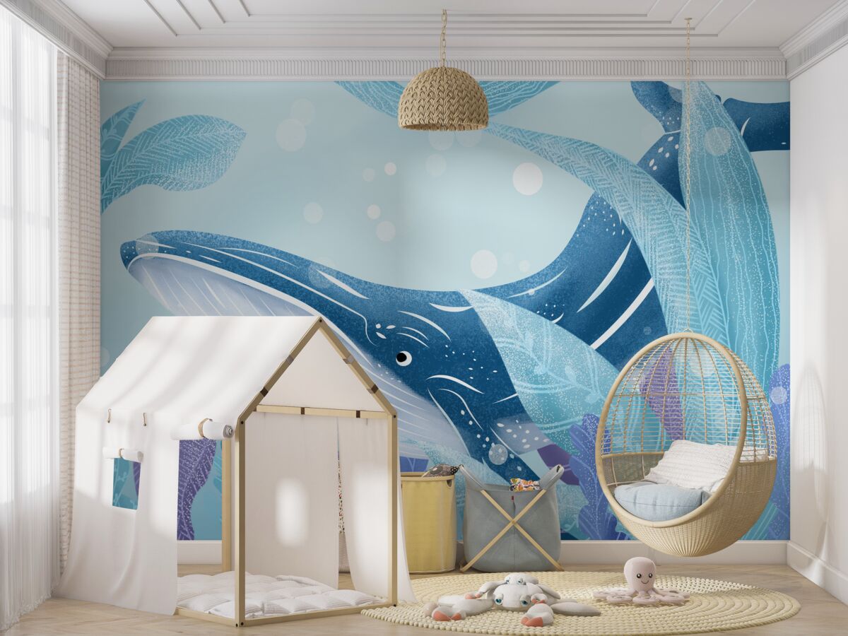 Fototapeta Duży kaszalot w liściach