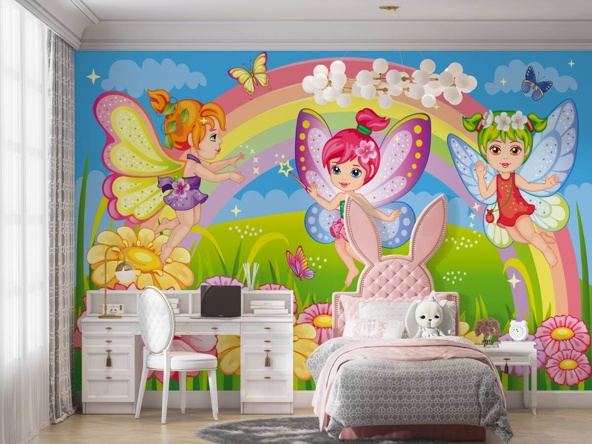 Fototapeta Wróżkowe przyjaciółki na łące