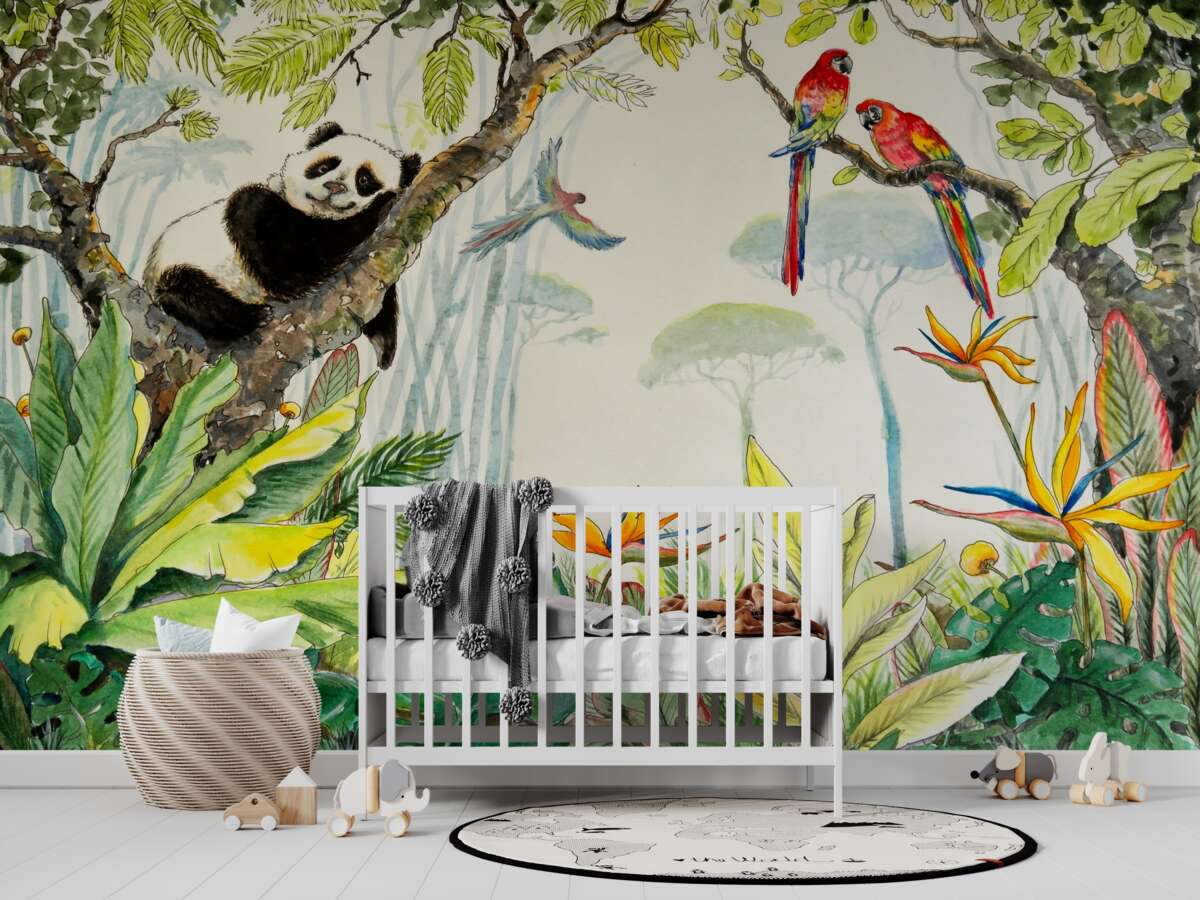 Fototapeta Panda odpoczywa na drzewie