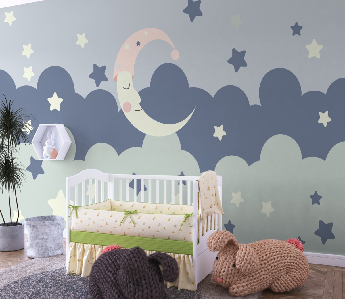 Fototapeta Księżyc i gwiazdy zasypiają