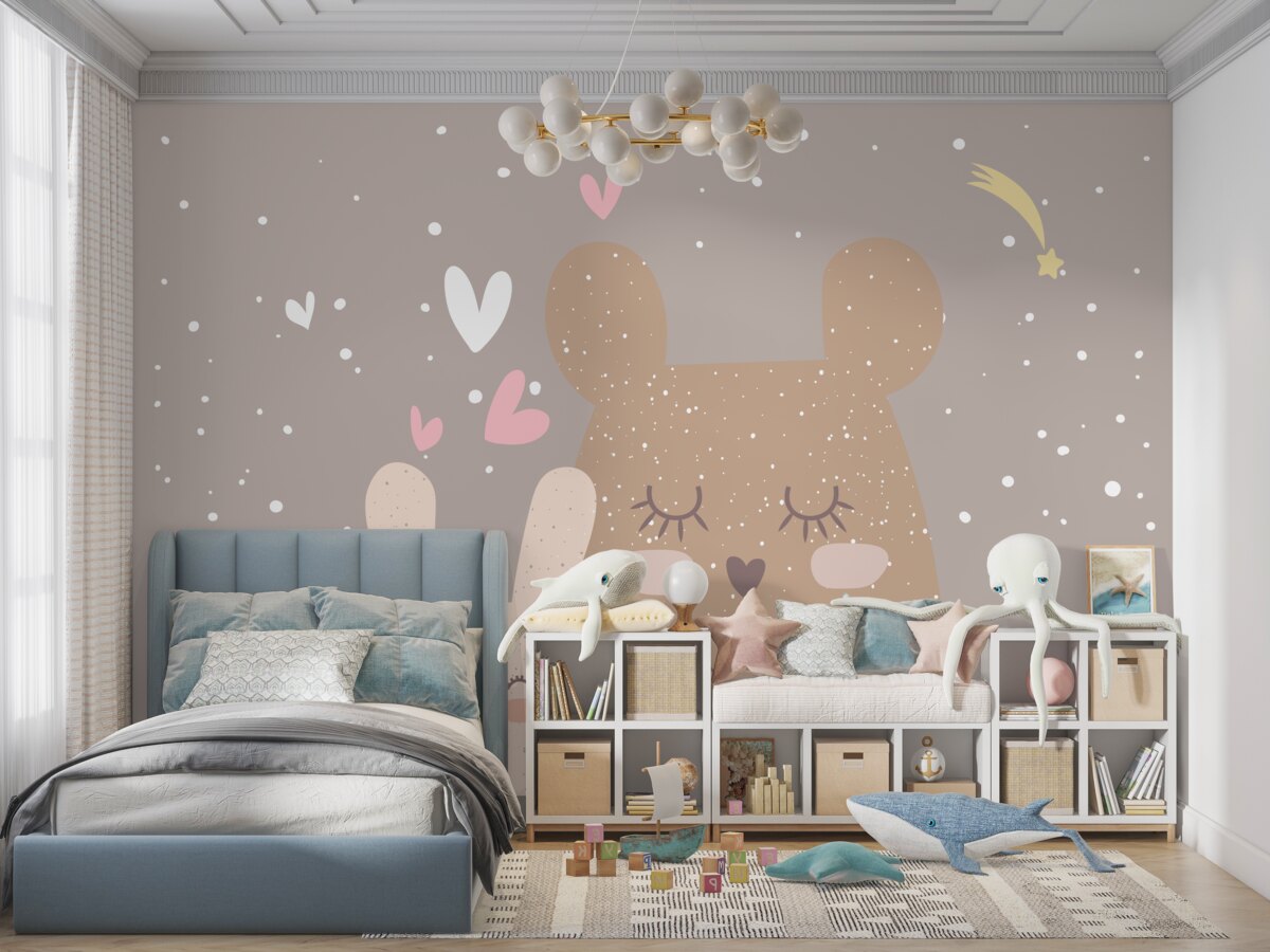 Fototapeta Niedźwiedź i króliczek śpią