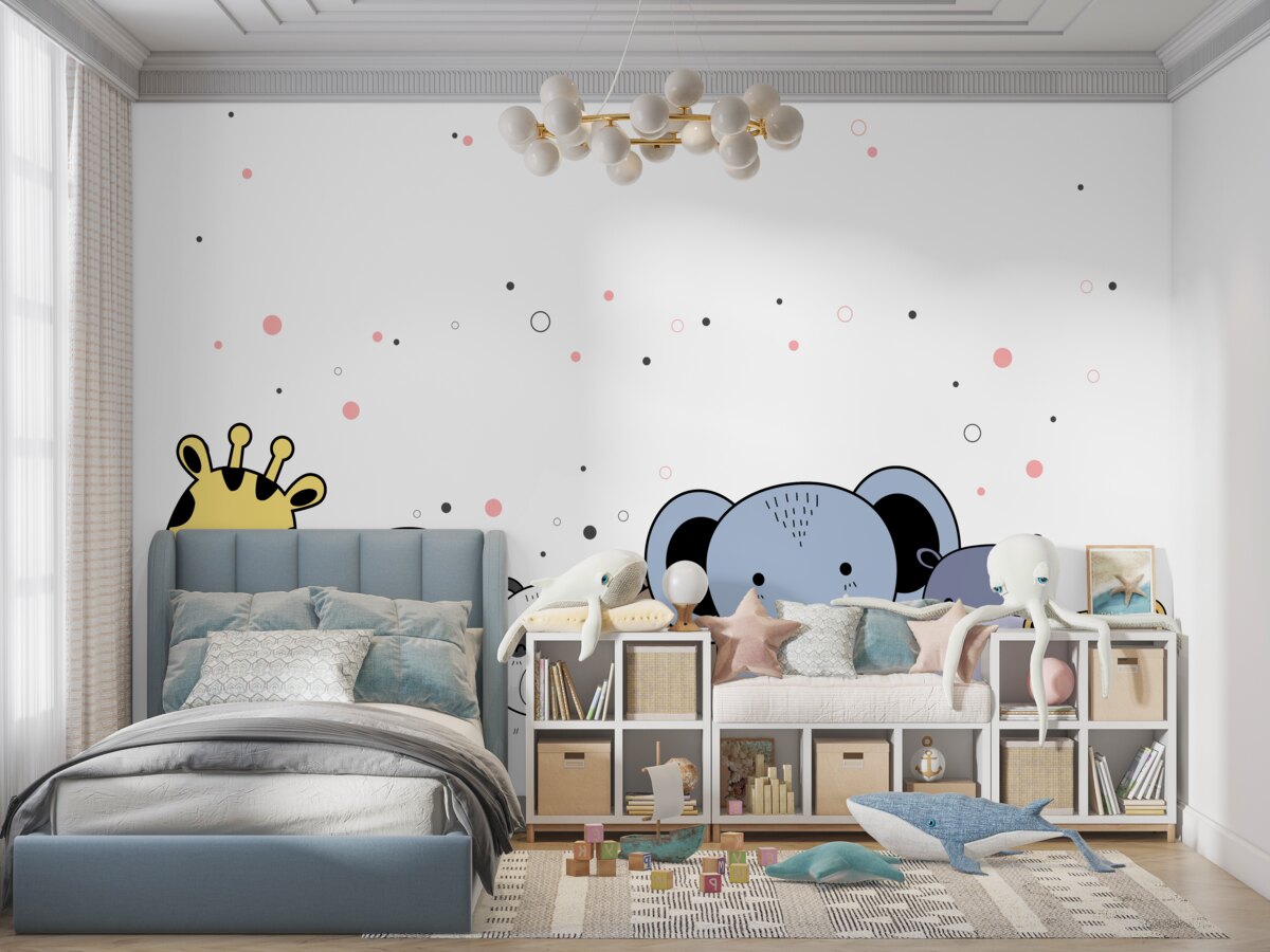 Fototapeta Przyjazna rodzina zwierząt