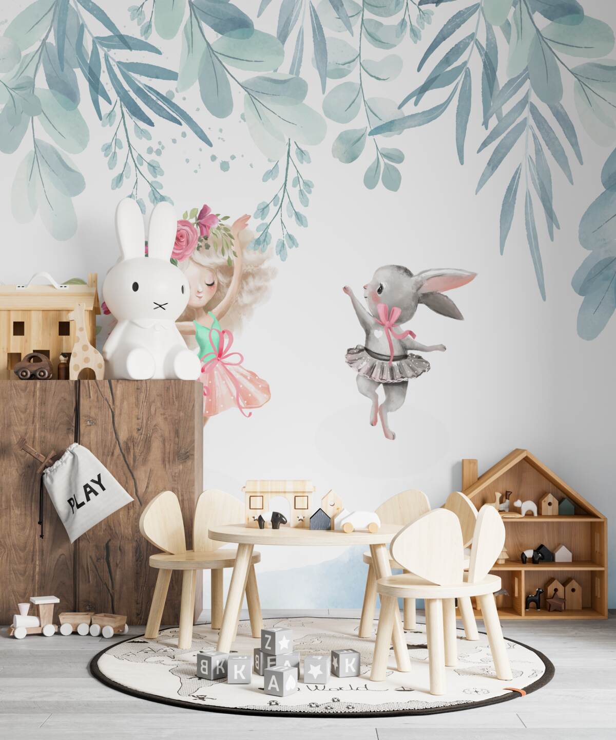 Fototapeta Wróżka i jej przyjaciel-królik