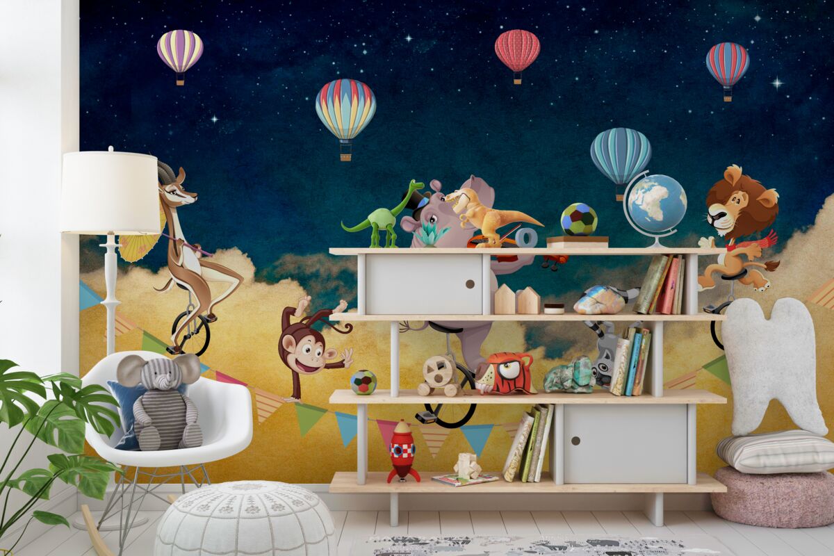 Fototapeta Muzyczni akrobaci na linie