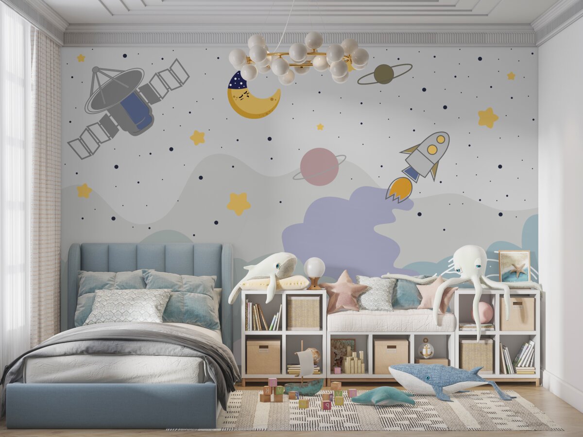 Fototapeta Ciała kosmiczne nad Ziemią