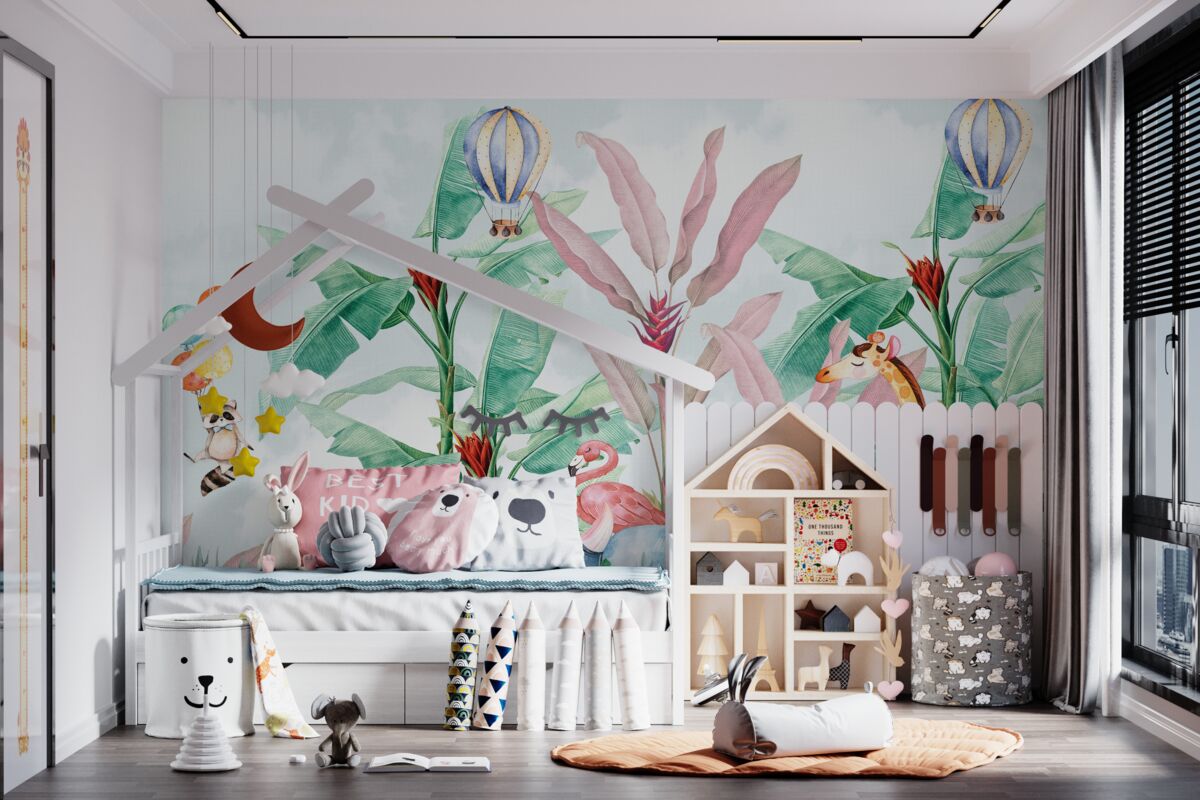 Fototapeta Mieszkańcy tropików odpoczywają w lesie