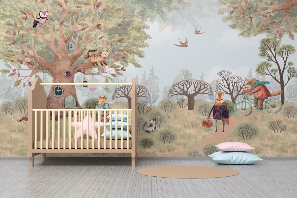 Fototapeta Bajkowy domek dla zwierząt na drzewie