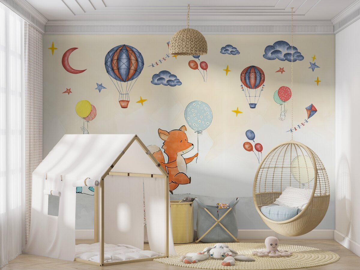 Fototapeta Mały lis idzie na swoje urodziny