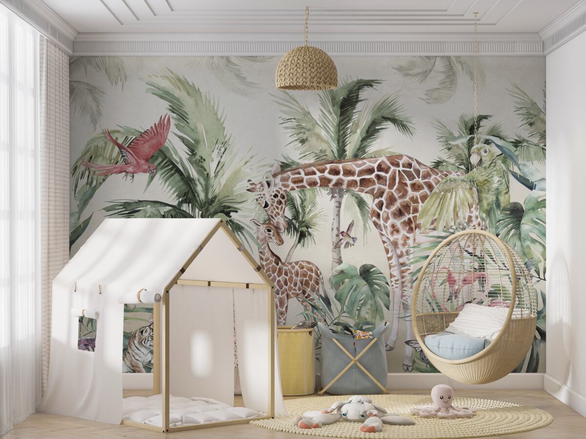 Fototapeta Mieszkańcy dżungli z dziećmi