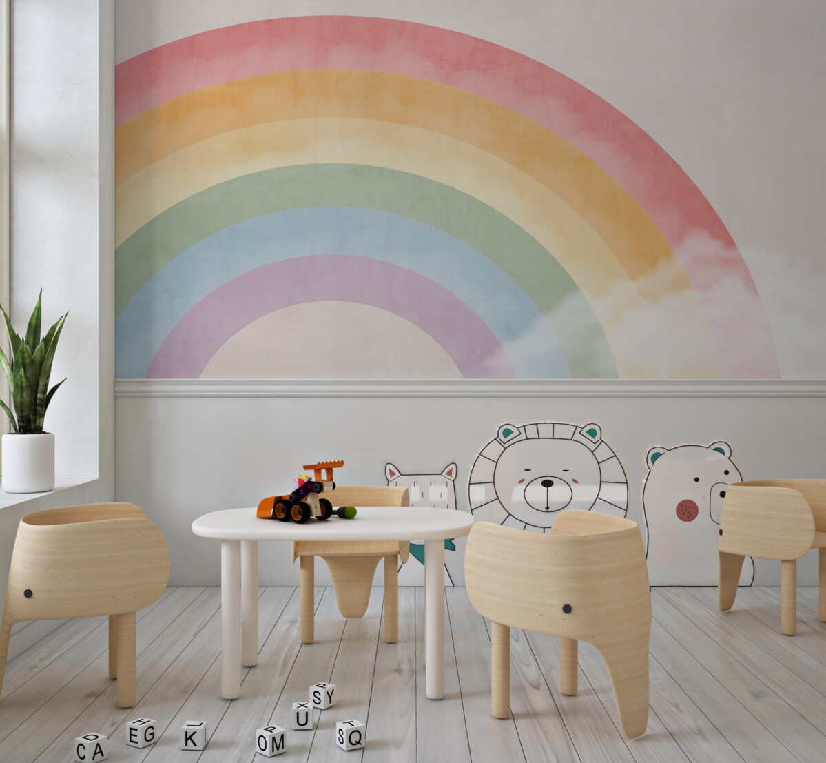 Fototapeta Piękna tęcza w chmurach