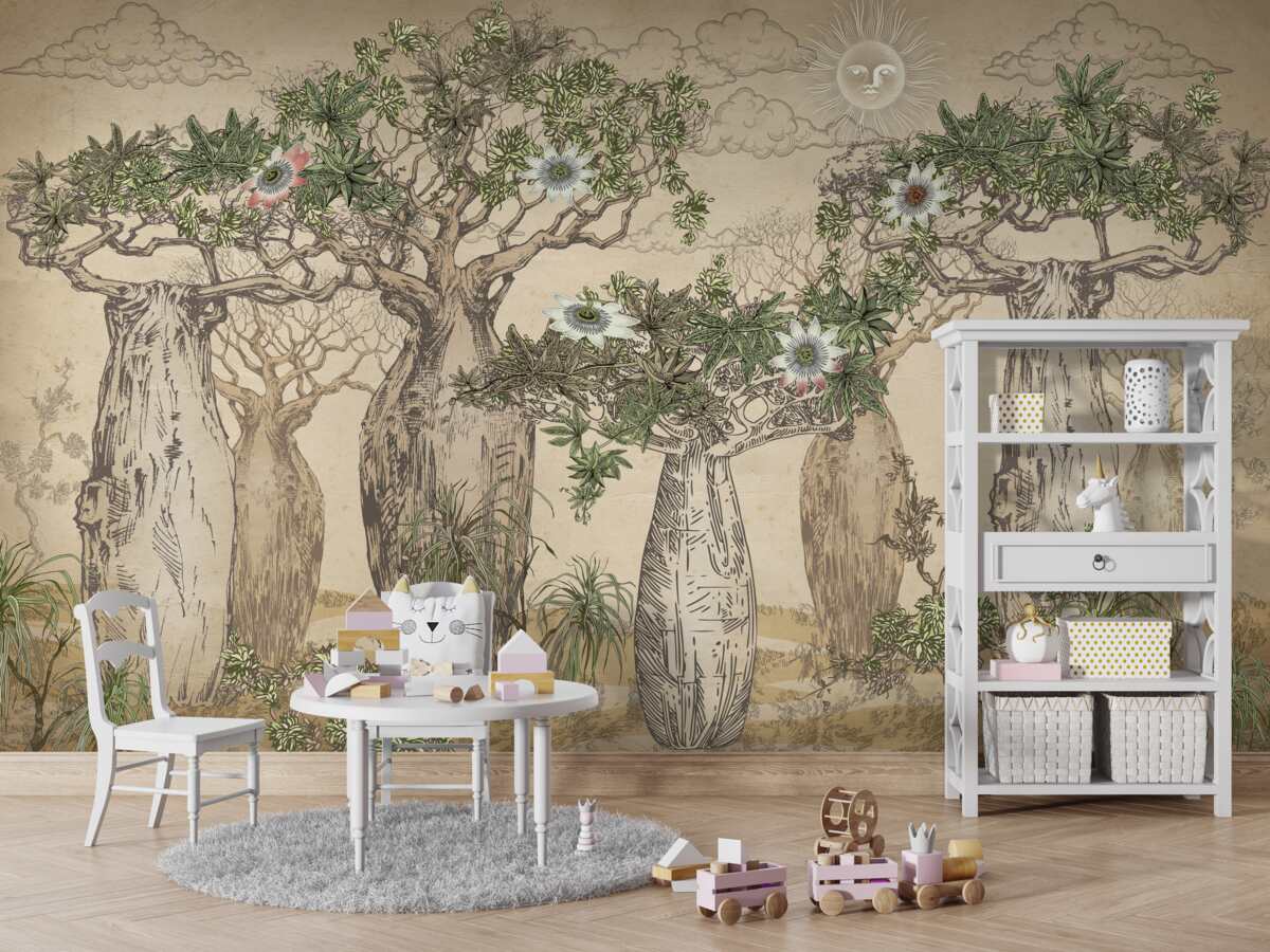 Fototapeta Duże i mocne baobaby