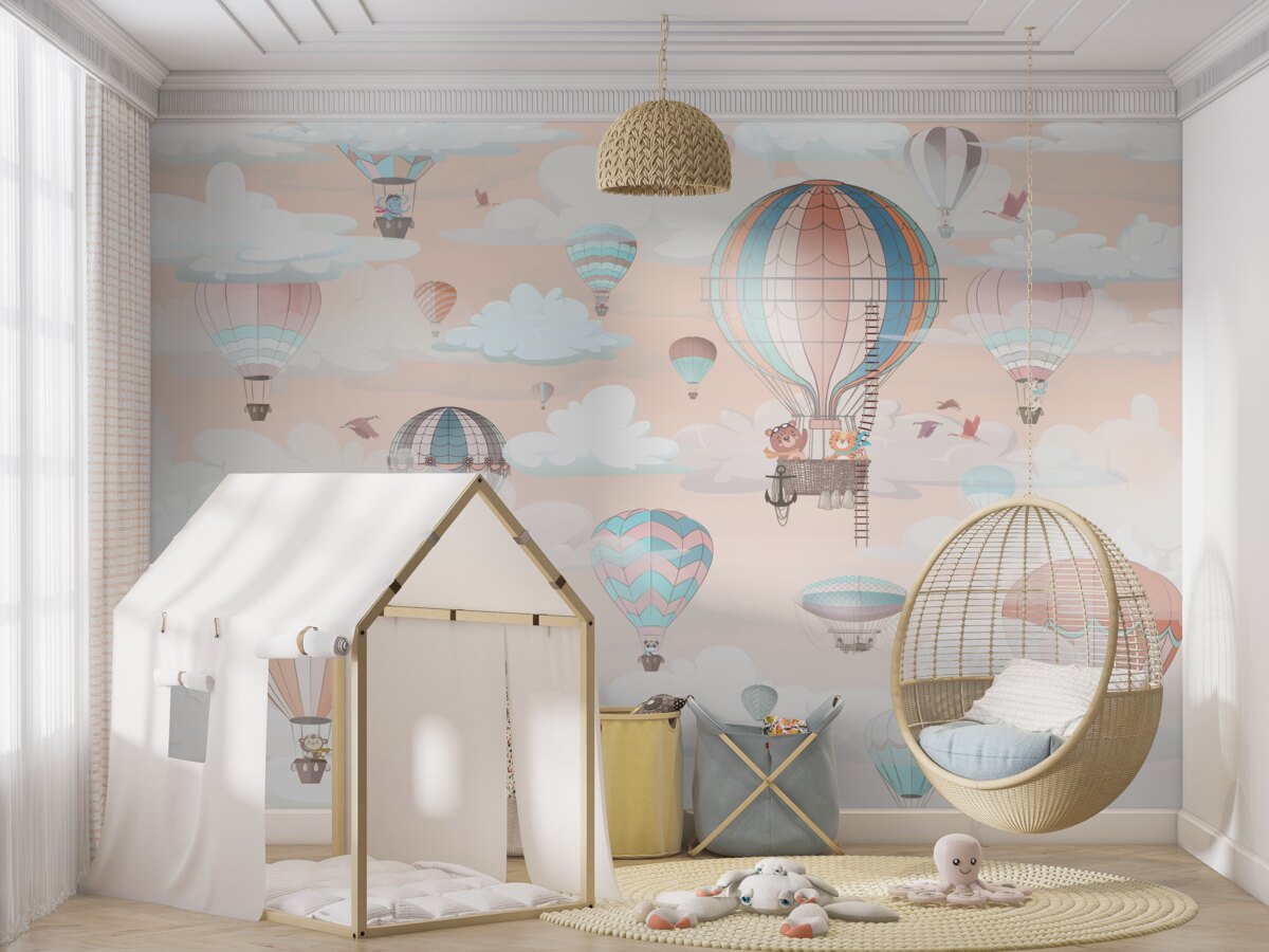 Fototapeta Lot balonem na ogrzane powietrze