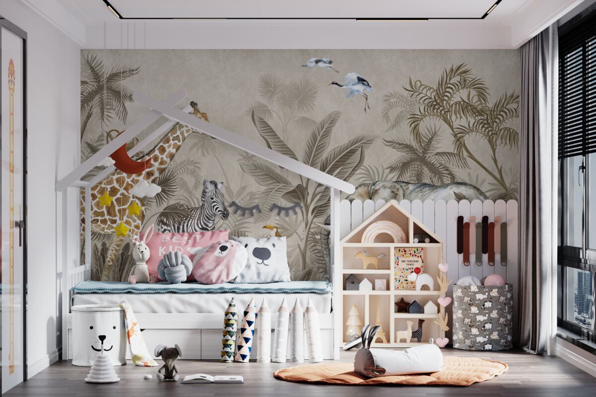 Fototapeta Zwierzęta cieszą się z deszczu