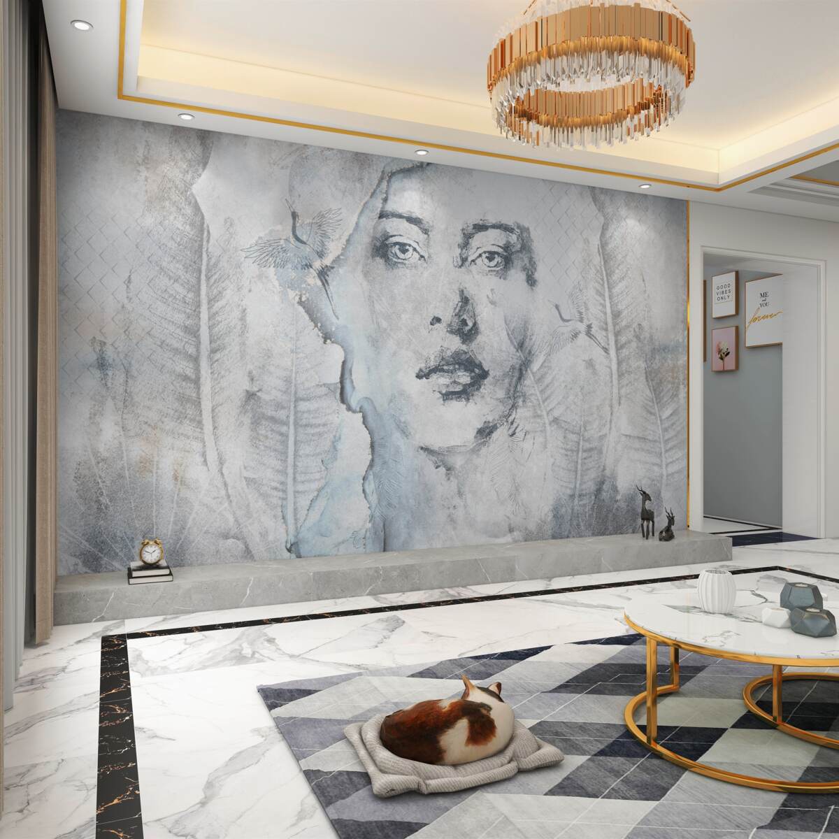 Fototapeta Abstrakcyjny obraz ładnej dziewczyny