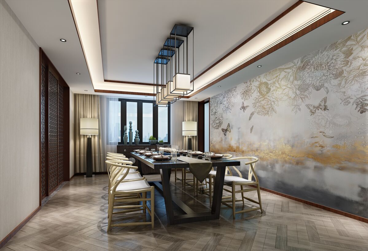 Fototapeta Motyle przelatują obok mglistej wody