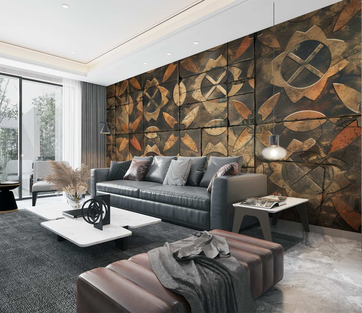 Fototapeta Streszczenie liści o geometrii