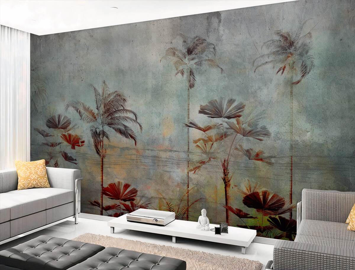 Fototapeta Palmy rosną na wybrzeżu