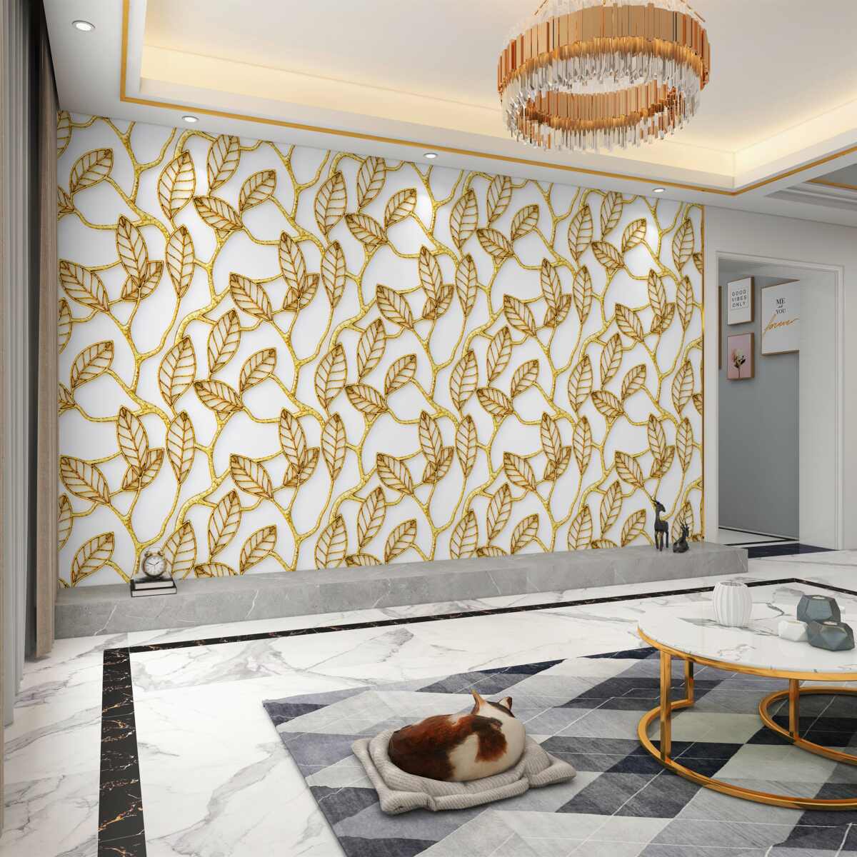 Fototapeta Tekstura złotych liści