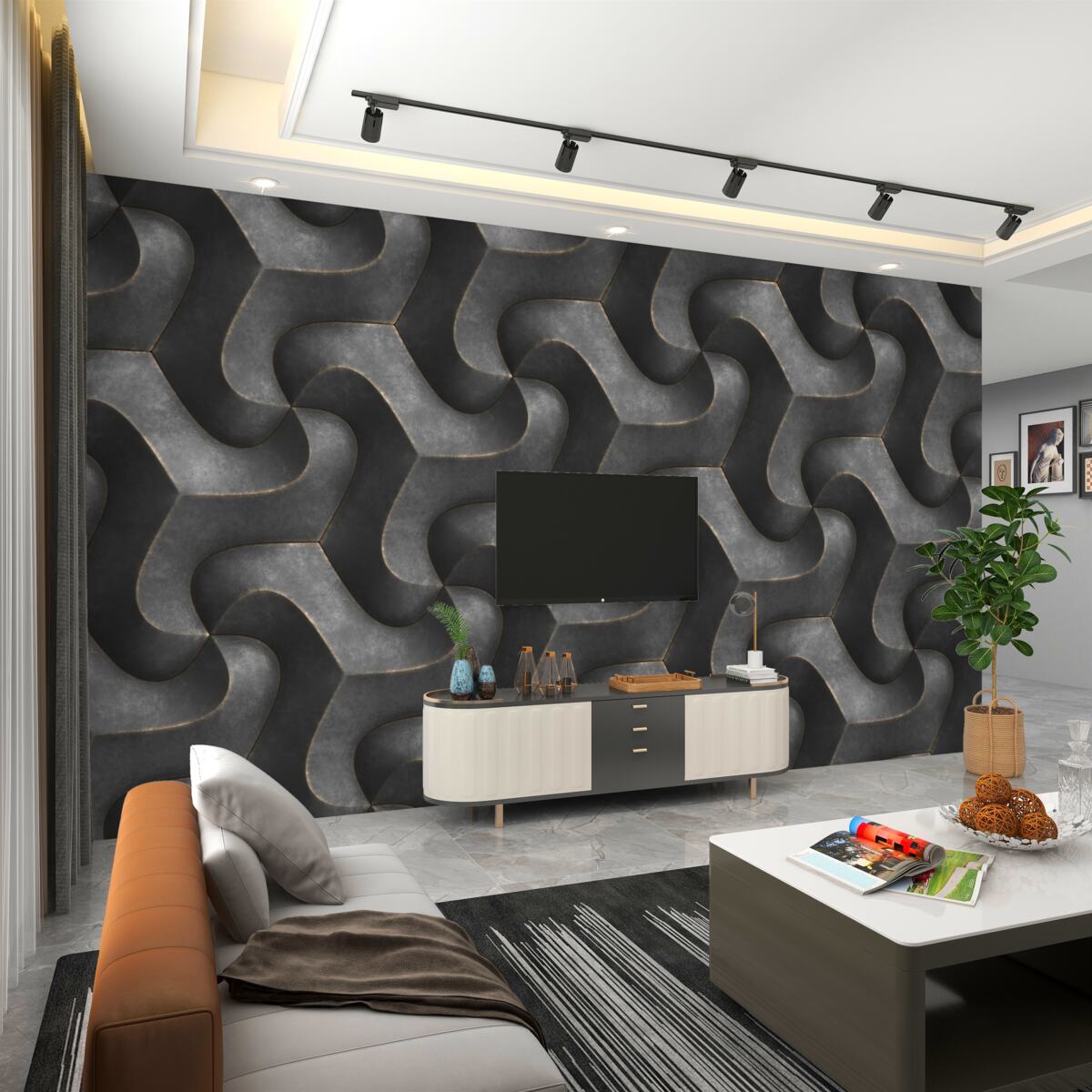 Fototapeta Rzeźbione tekstury drewna