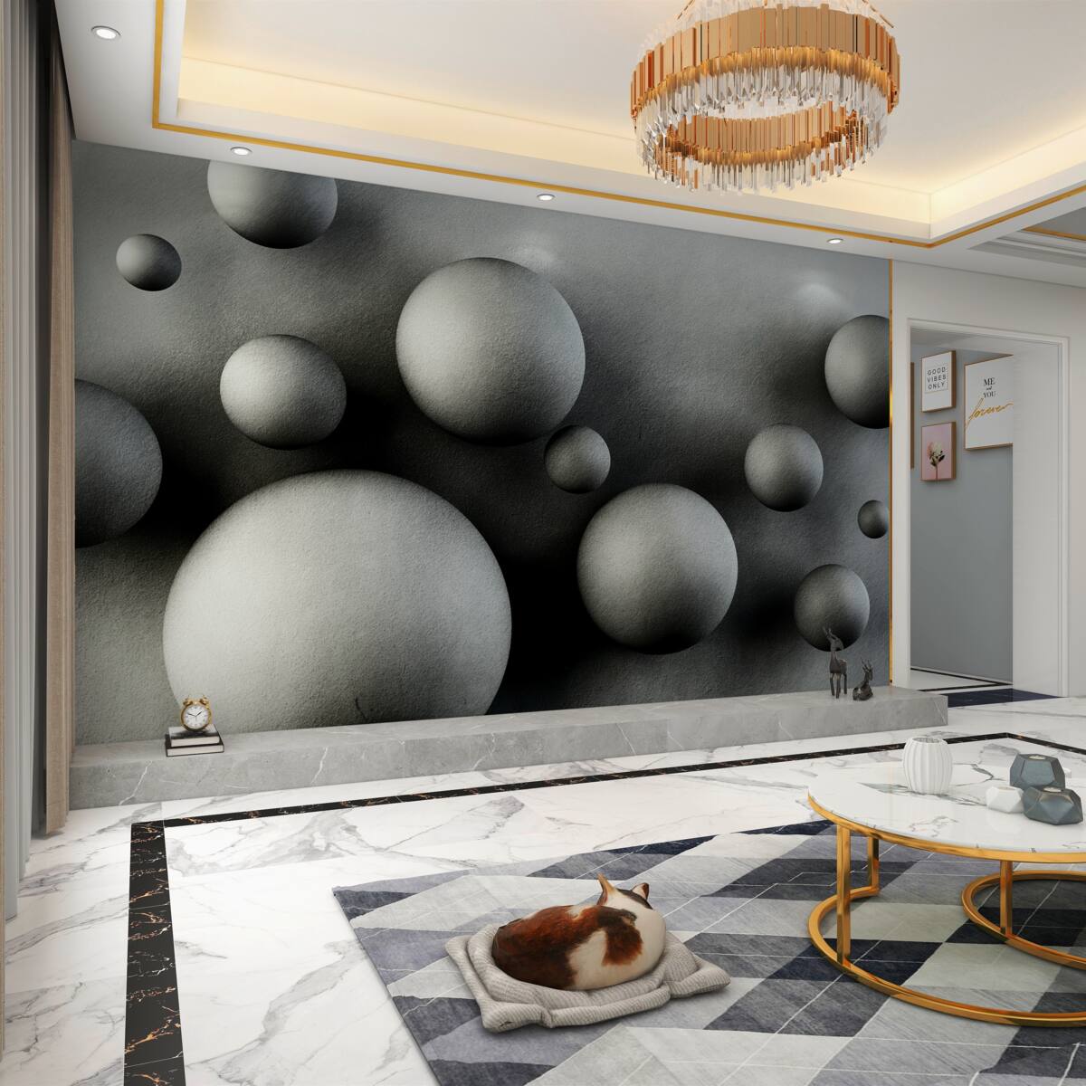 Fototapeta Ciasne pływające kule