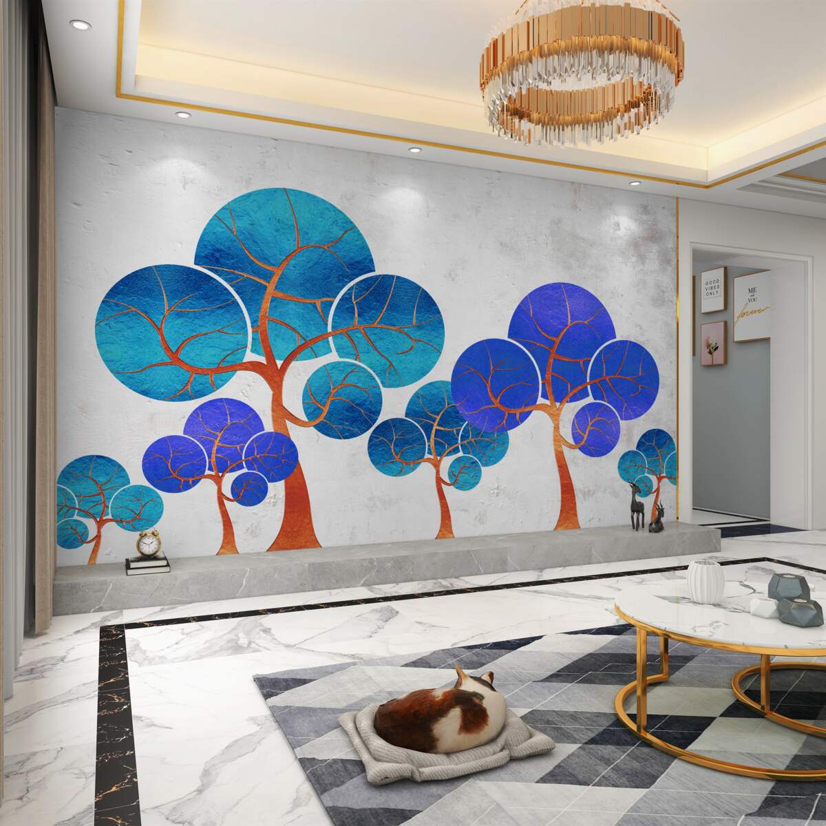 Fototapeta Gęste abstrakcyjne korony drzew