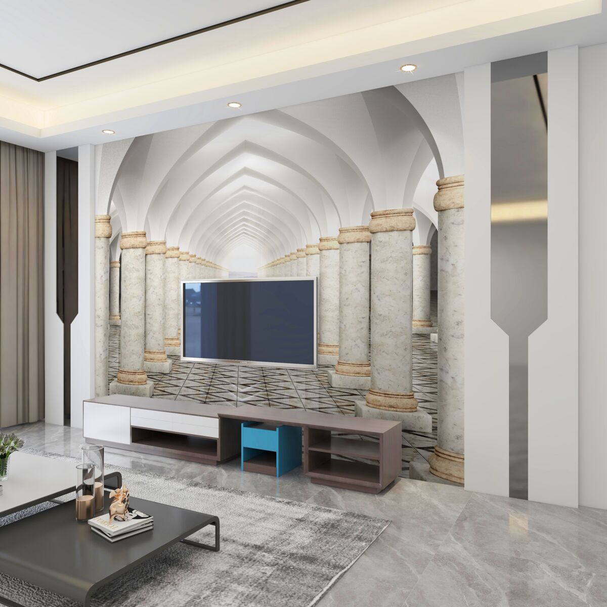 Fototapeta Niekończący się tunel z kolumnami