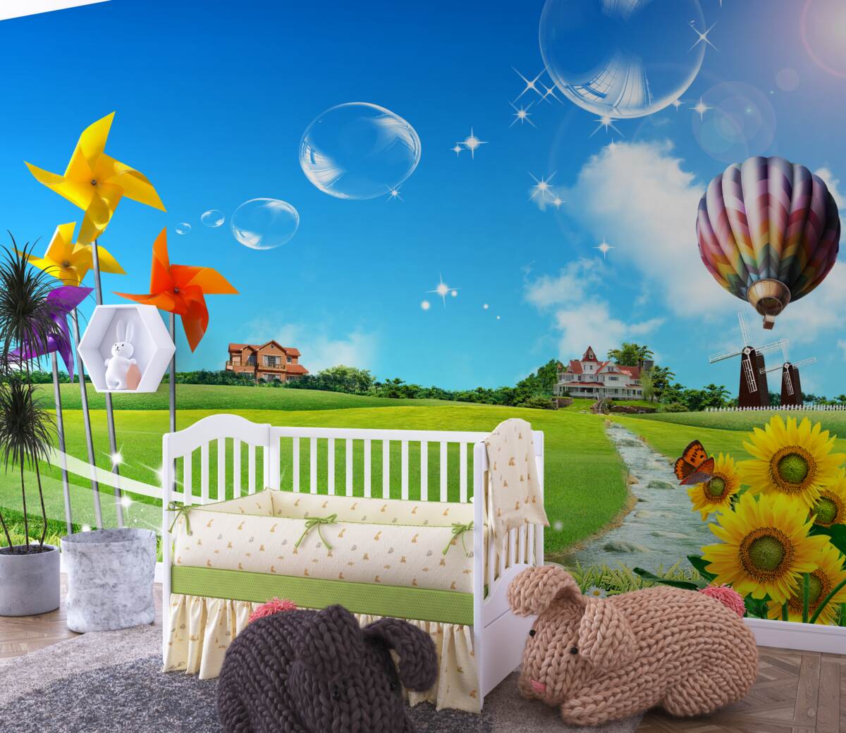 Fototapeta Zielona ścieżka w letni dzień