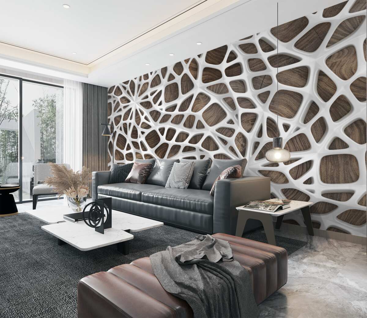 Fototapeta Duża biała pajęczyna