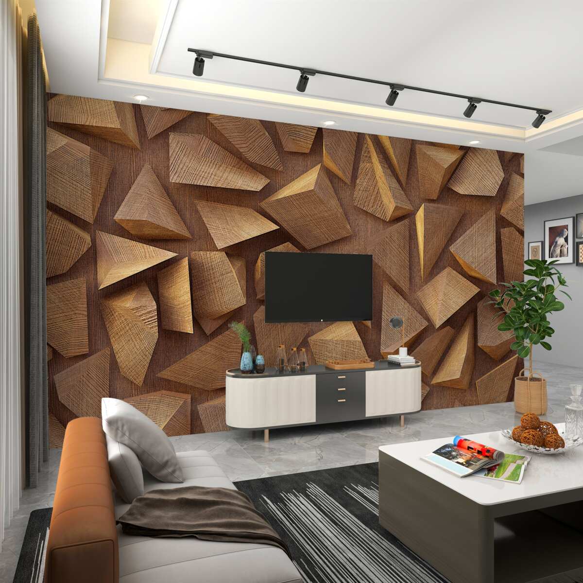 Fototapeta Różne kawałki ciętego drewna