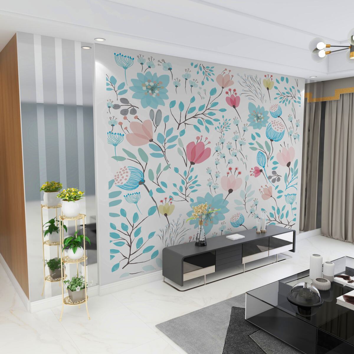 Fototapeta Kompozycja jasnoniebieskich kwiatów