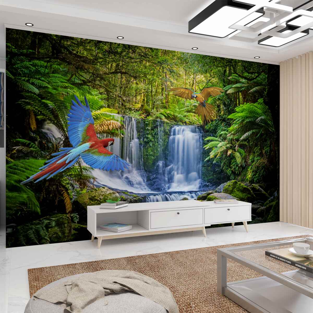 Fototapeta Sekretny wodospad w lesie