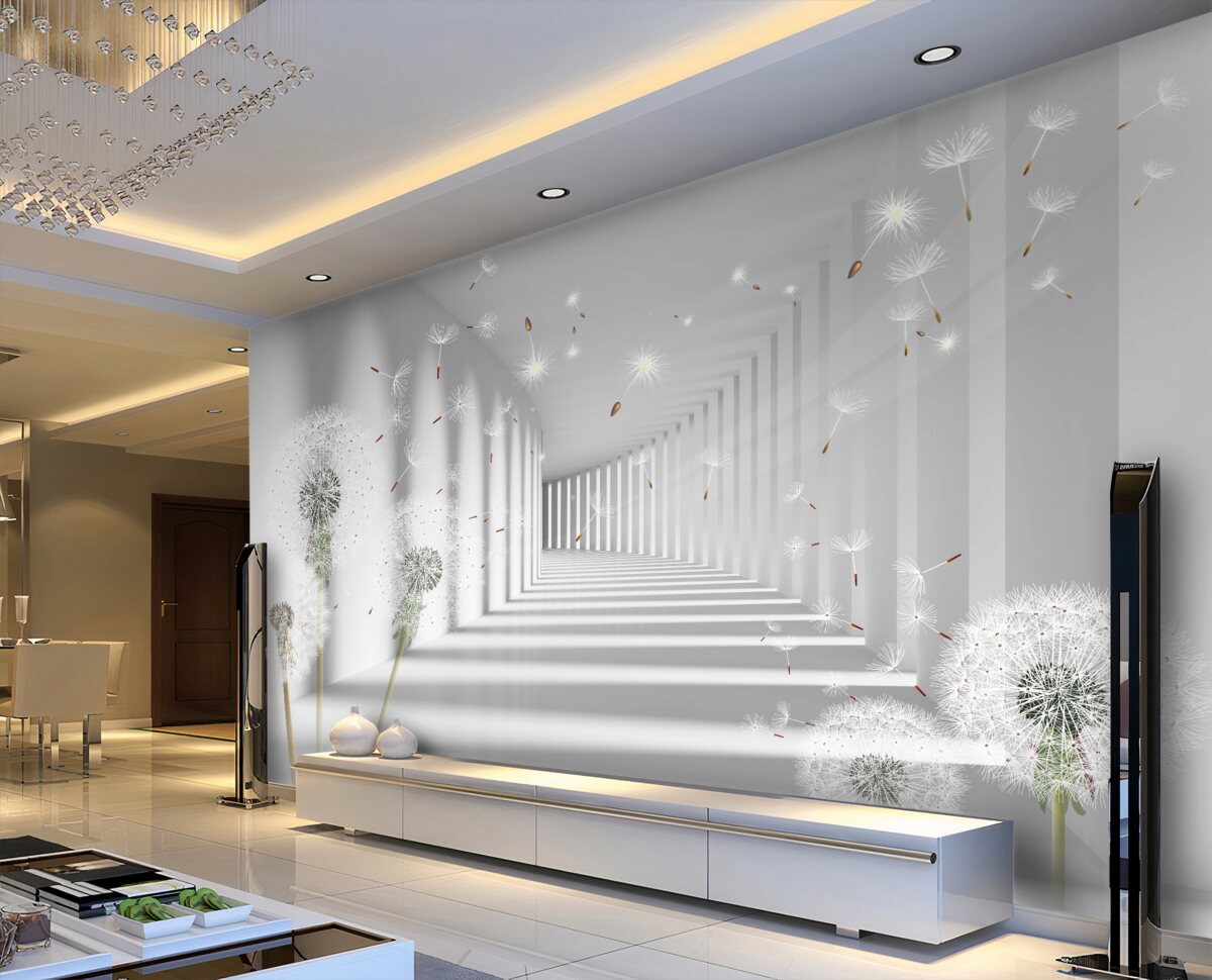 Fototapeta Niekończący się tunel z mniszkiem