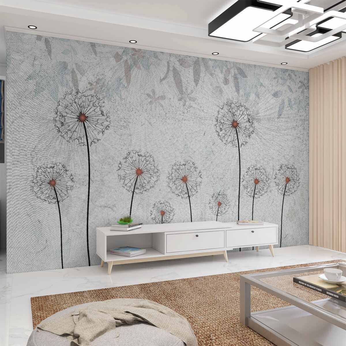 Fototapeta Smukłe okrągłe mlecze