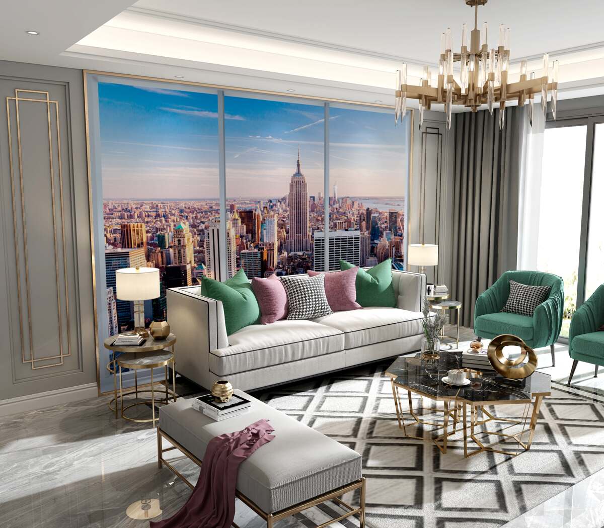 Fototapeta Widok z okna na Megapolis