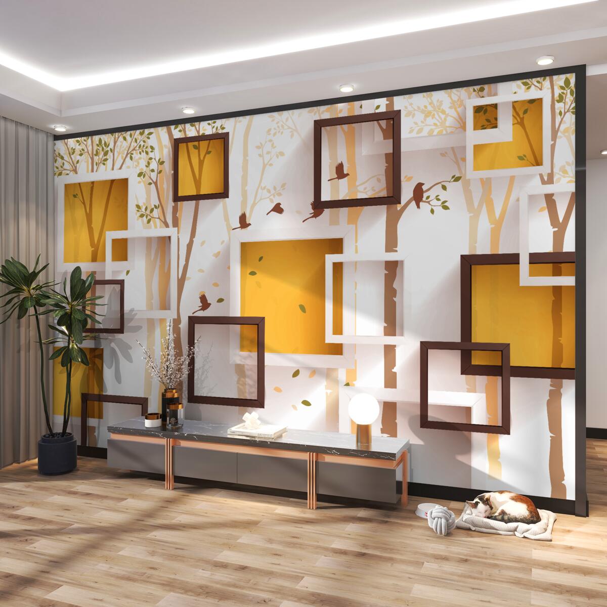 Fototapeta Abstrakcja i geometria jesieni