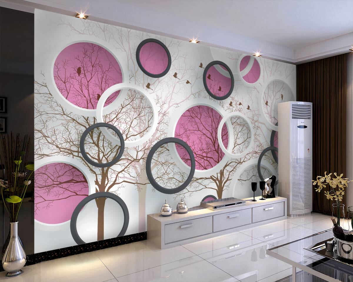 Fototapeta Chaotyczne kręgi i drzewa