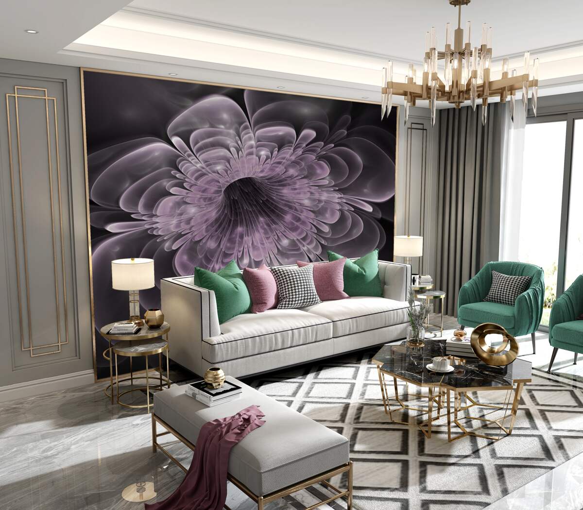 Fototapeta Kryształowy pączek kwiatowy