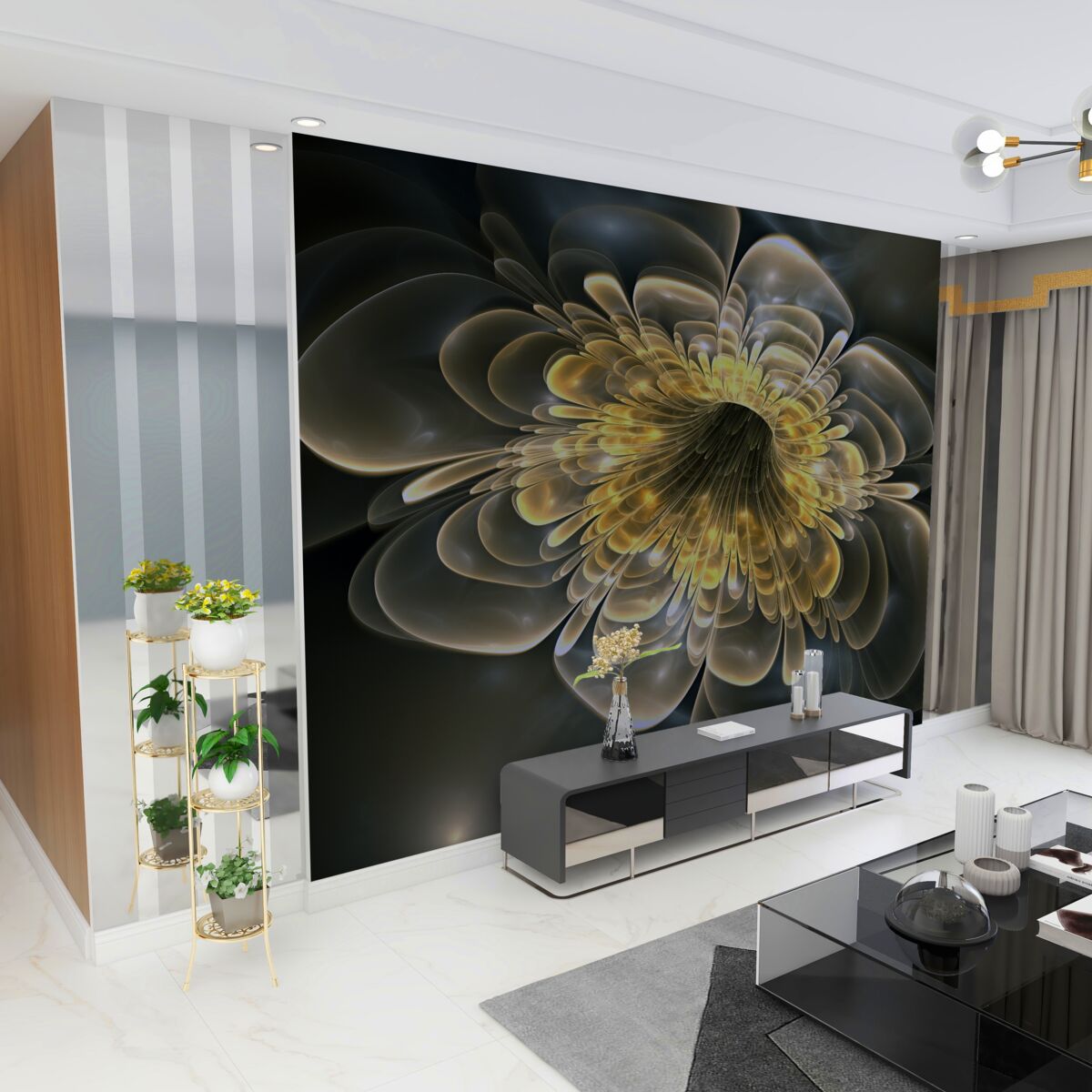 Fototapeta Streszczenie żółty kwiat