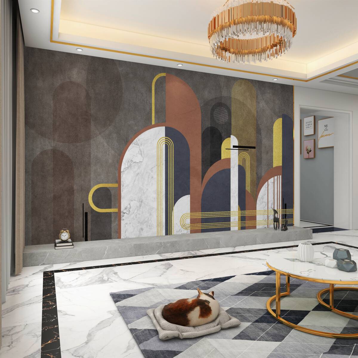 Fototapeta Abstrakcja kształtów geometrycznych