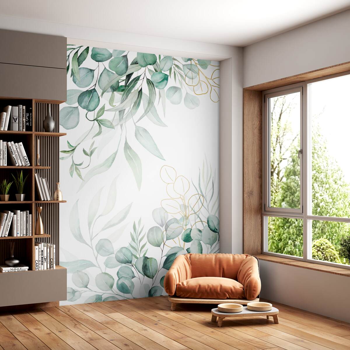 Fototapeta Zielone i żółte liście eukaliptusa