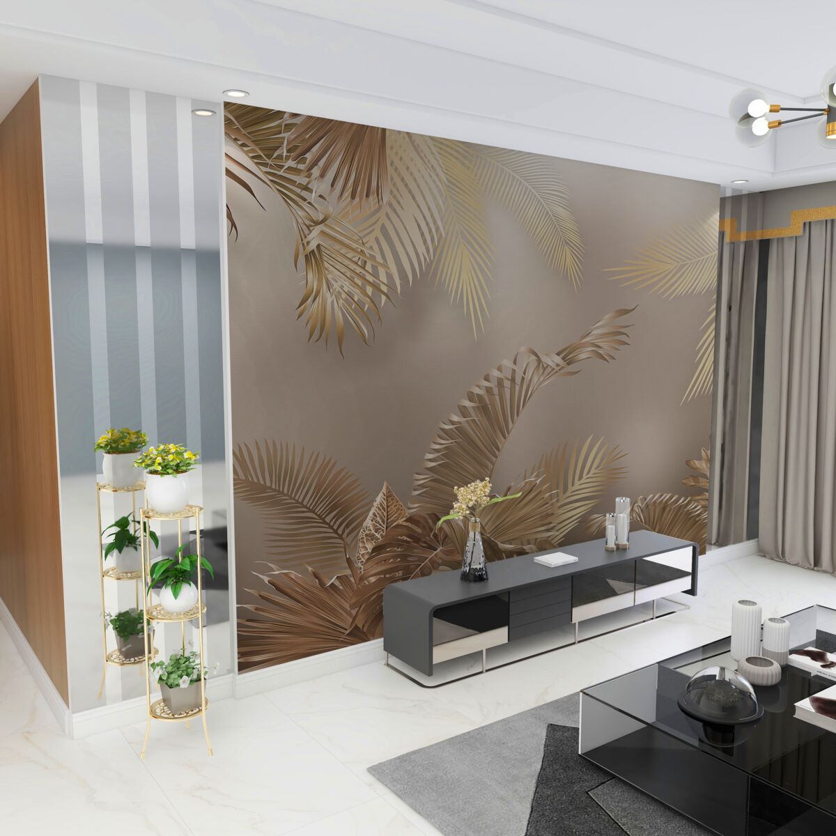 Fototapeta Wolumetryczne liście paproci