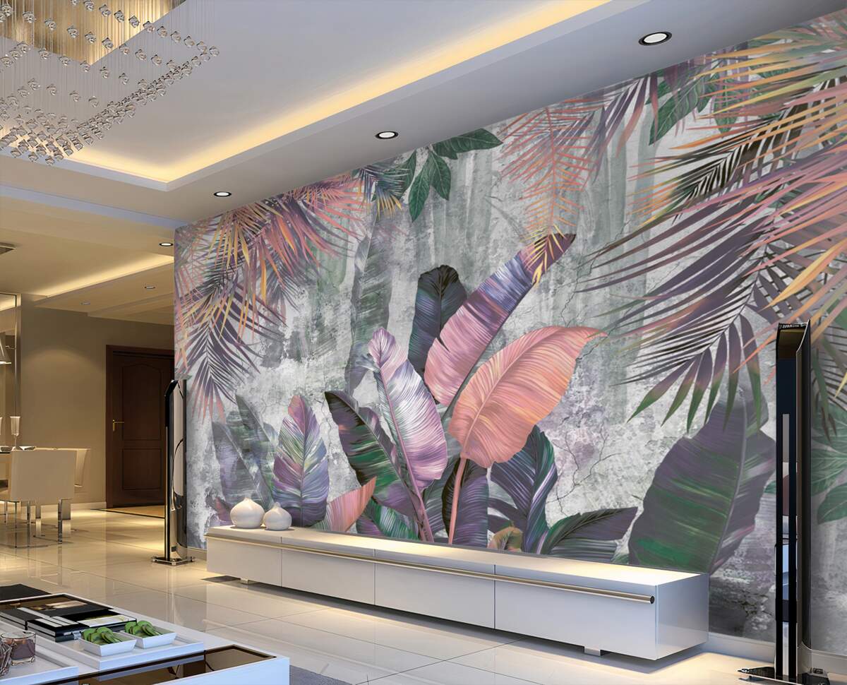 Fototapeta Jasne tropiki w deszczu