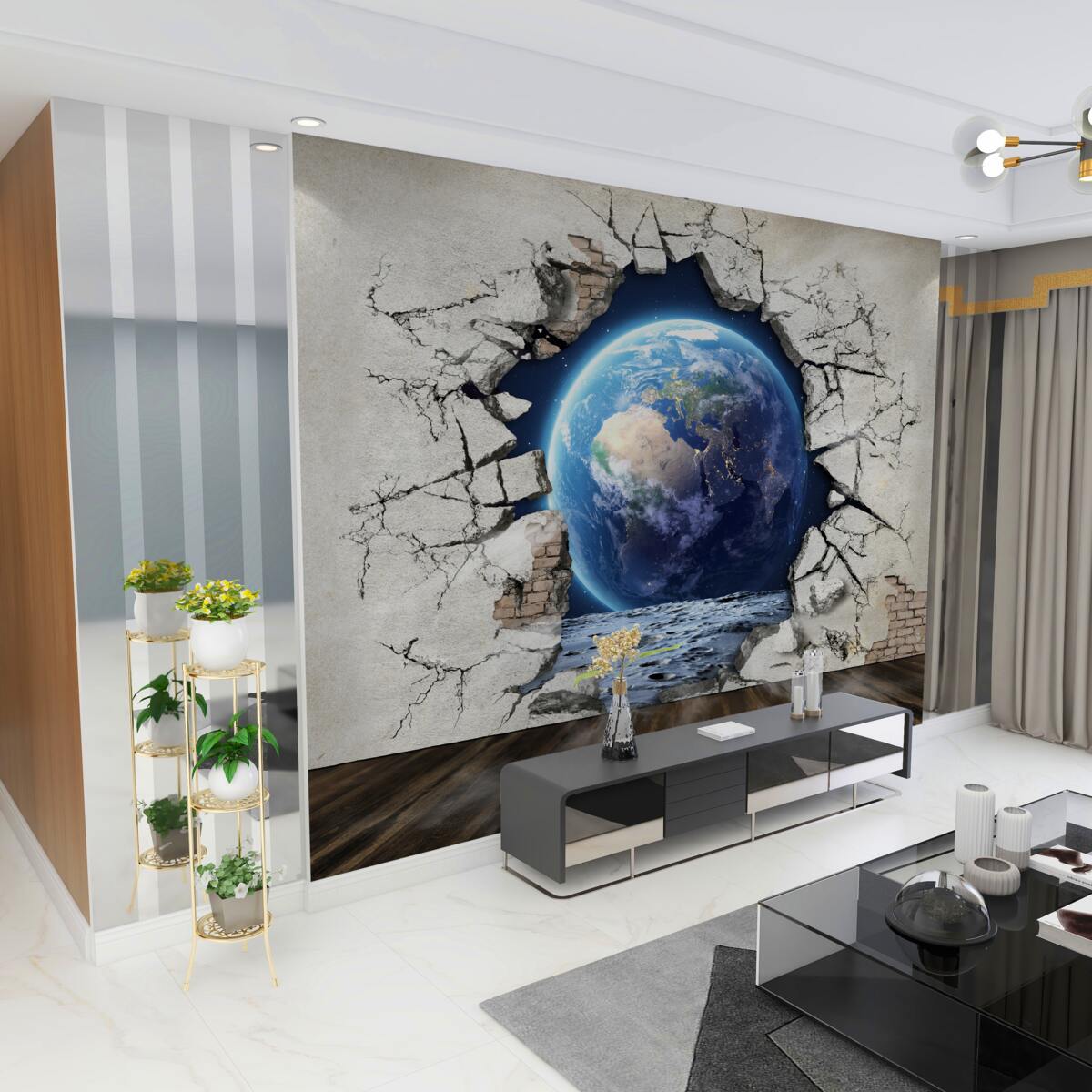 Fototapeta Planeta przez ścianę