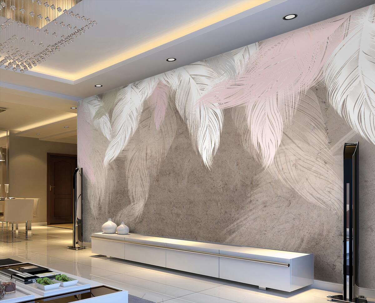 Fototapeta Lekkie pióra opadają