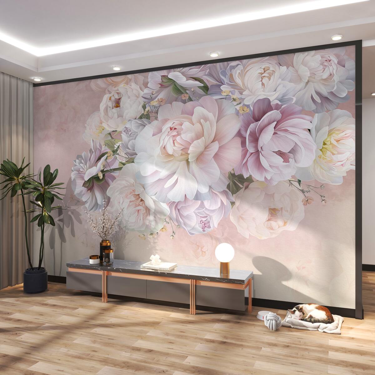 Fototapeta Delikatna kompozycja wiosennych kwiatów