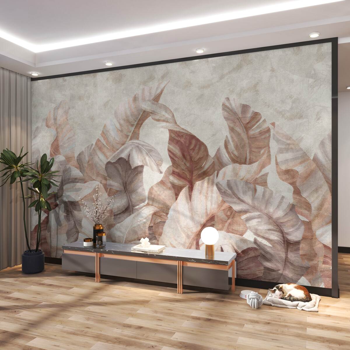 Fototapeta Duże liście tropików