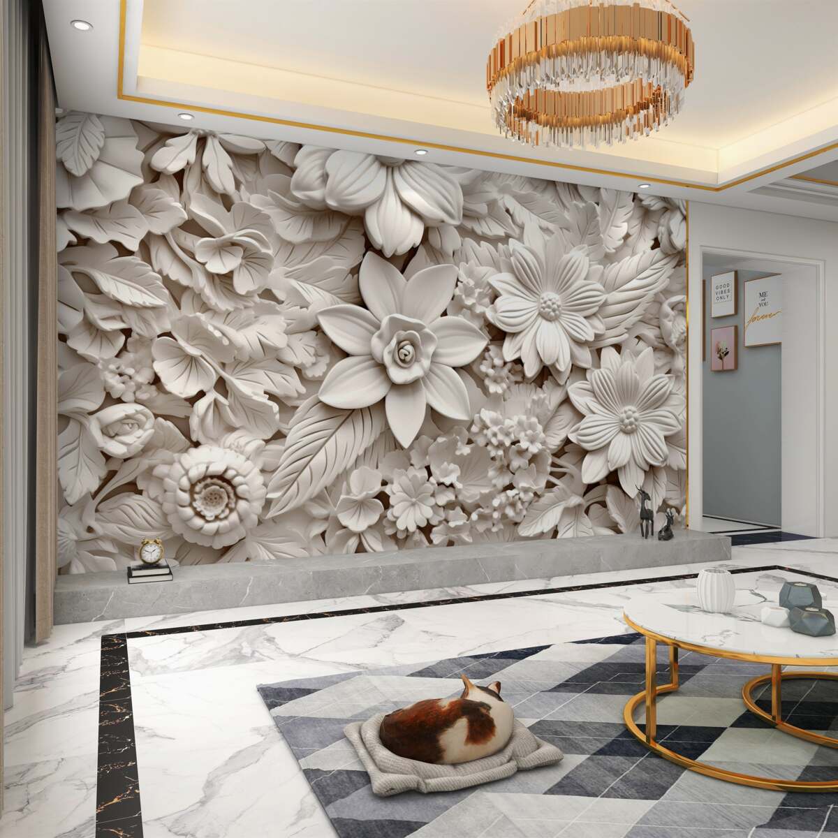 Fototapeta Skład tynku kwiatowego