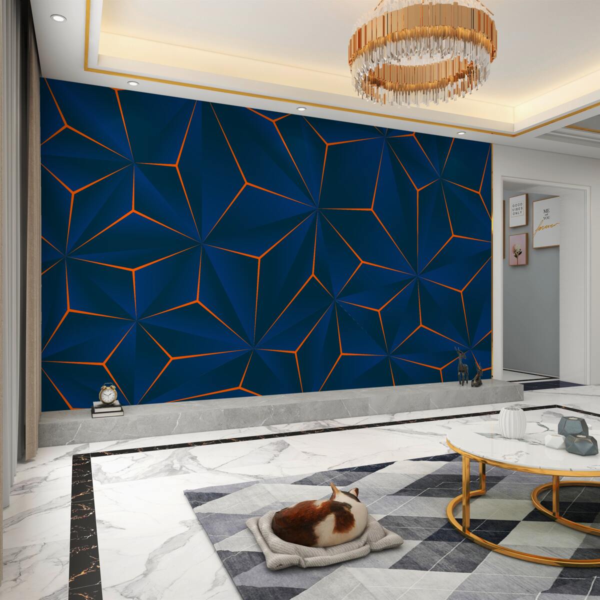 Fototapeta Wolumetryczne trójkąty aksamitne