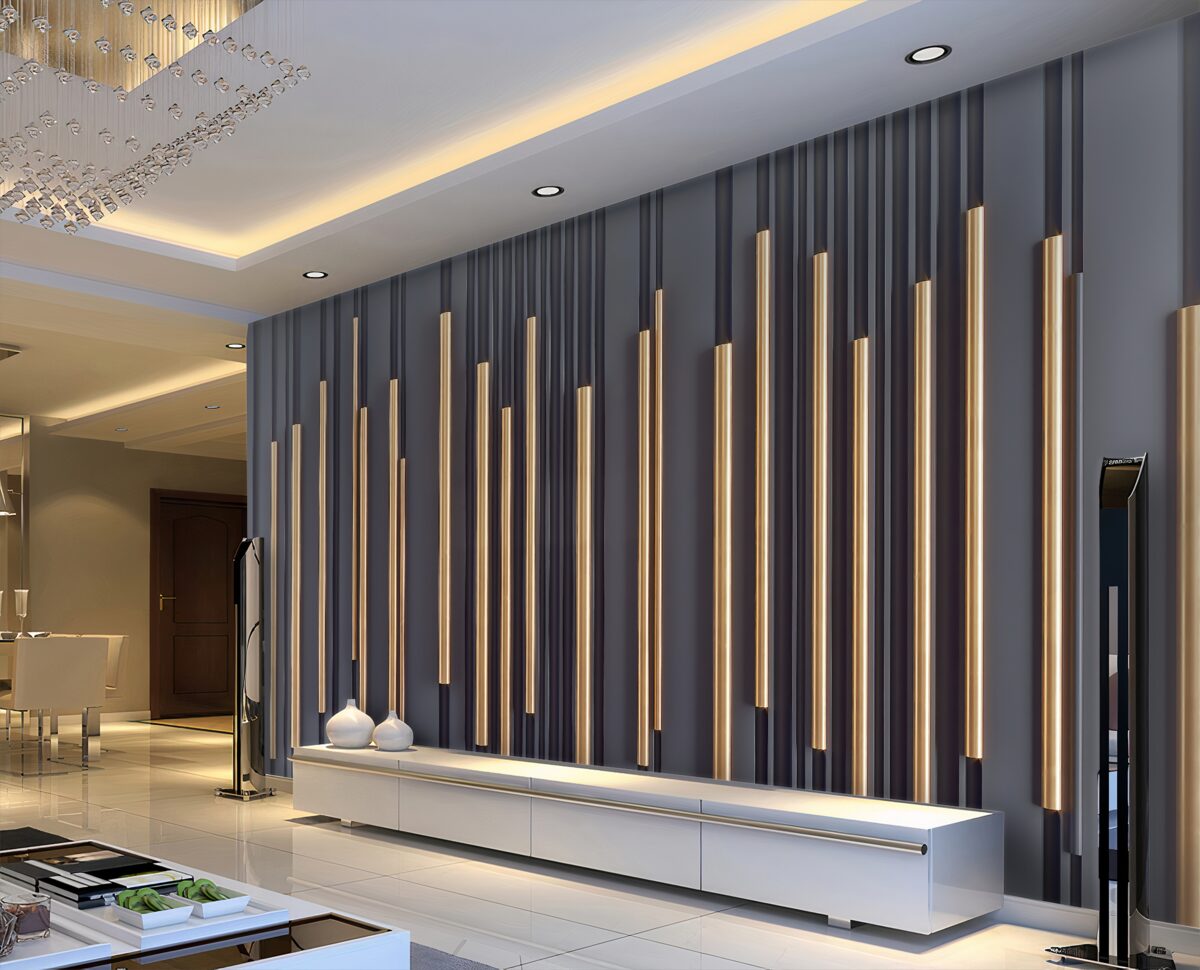 Fototapeta Pionowe linie ze złotymi akcentami